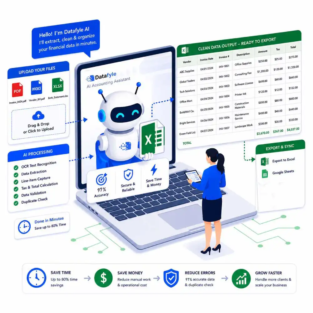 Datafyle AI invoice data extraction